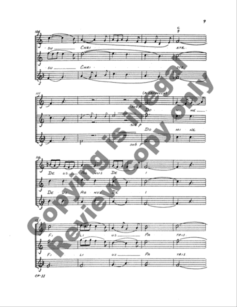 Mass of Tournai Mass of Tournai 3-Part scores gallery preview page 9