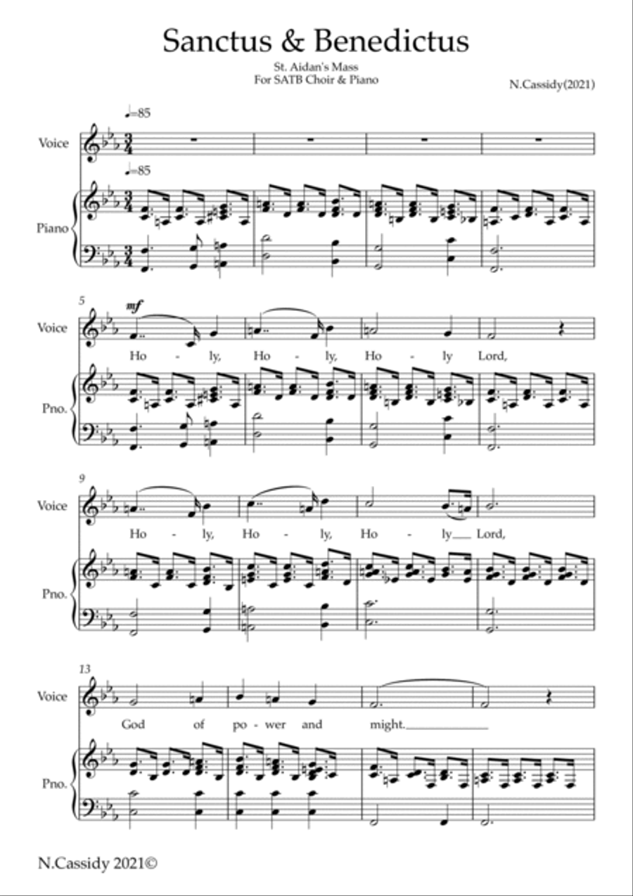 St. Aidan's Mass Unison Choir scores gallery preview page 6