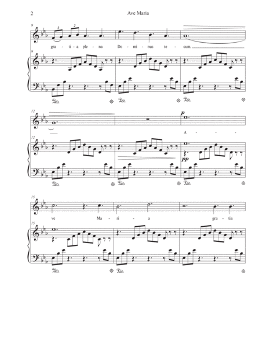 Ave Maria Ave Maria Voice scores gallery preview page 2