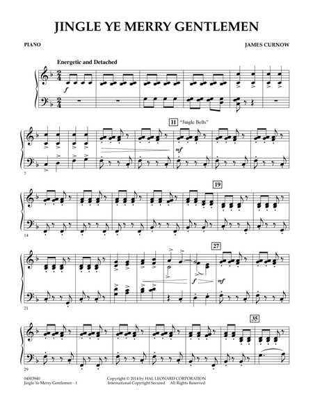 Jingle Ye Merry Gentlemen - Piano