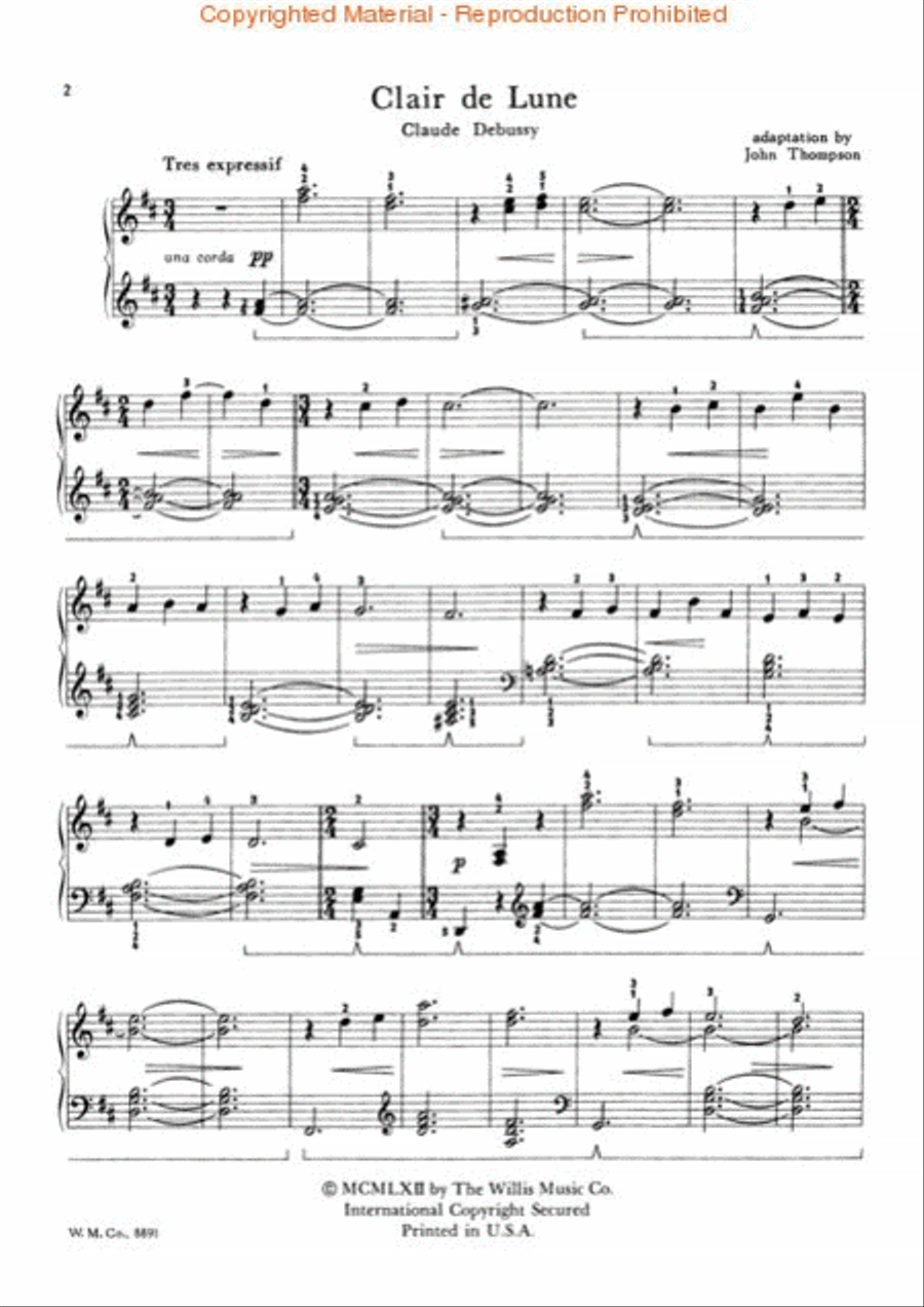 Clair de Lune Piano scores gallery preview page 2