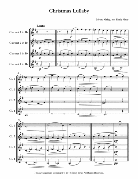 Classical Christmas Quartets (4 Clarinets)