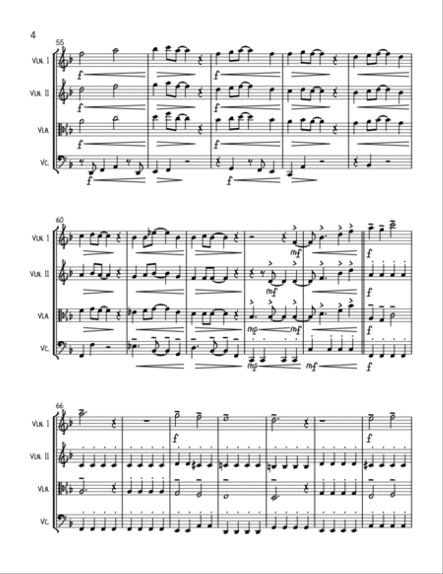 Mr. Blue Sky String Quartet scores gallery preview page 4