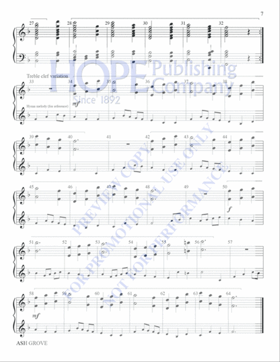 Hymns and Handbells: Easy Handbell Accomp For Cong. Sing 3-Octaves scores gallery preview page 10