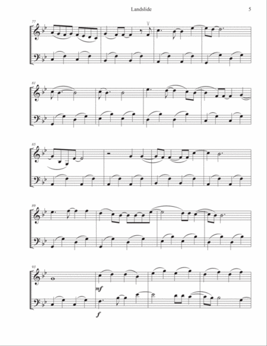 Landslide String Duet scores gallery preview page 5