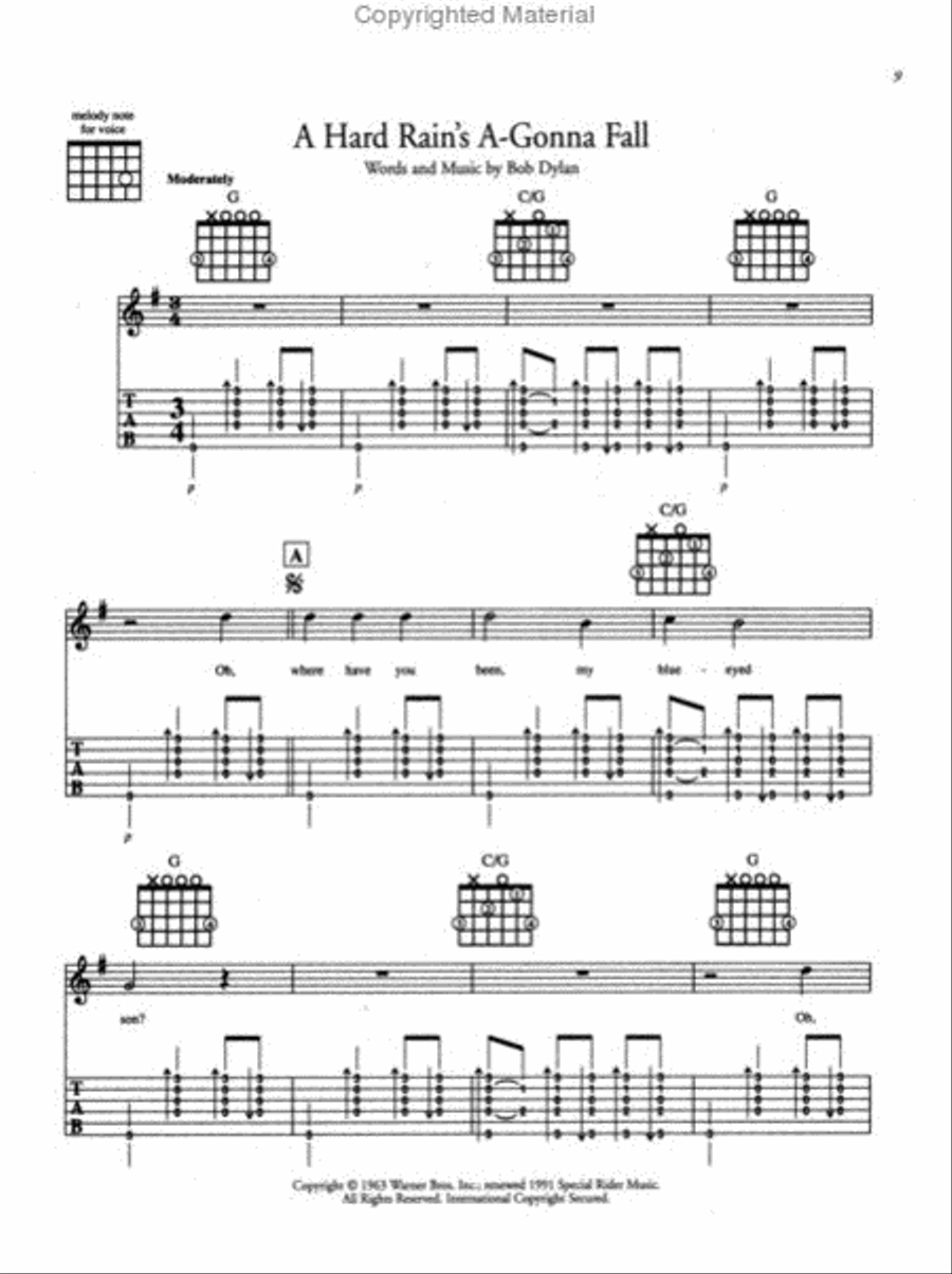 Bob Dylan Anthology Bob Dylan Anthology Acoustic Guitar scores gallery preview page 2