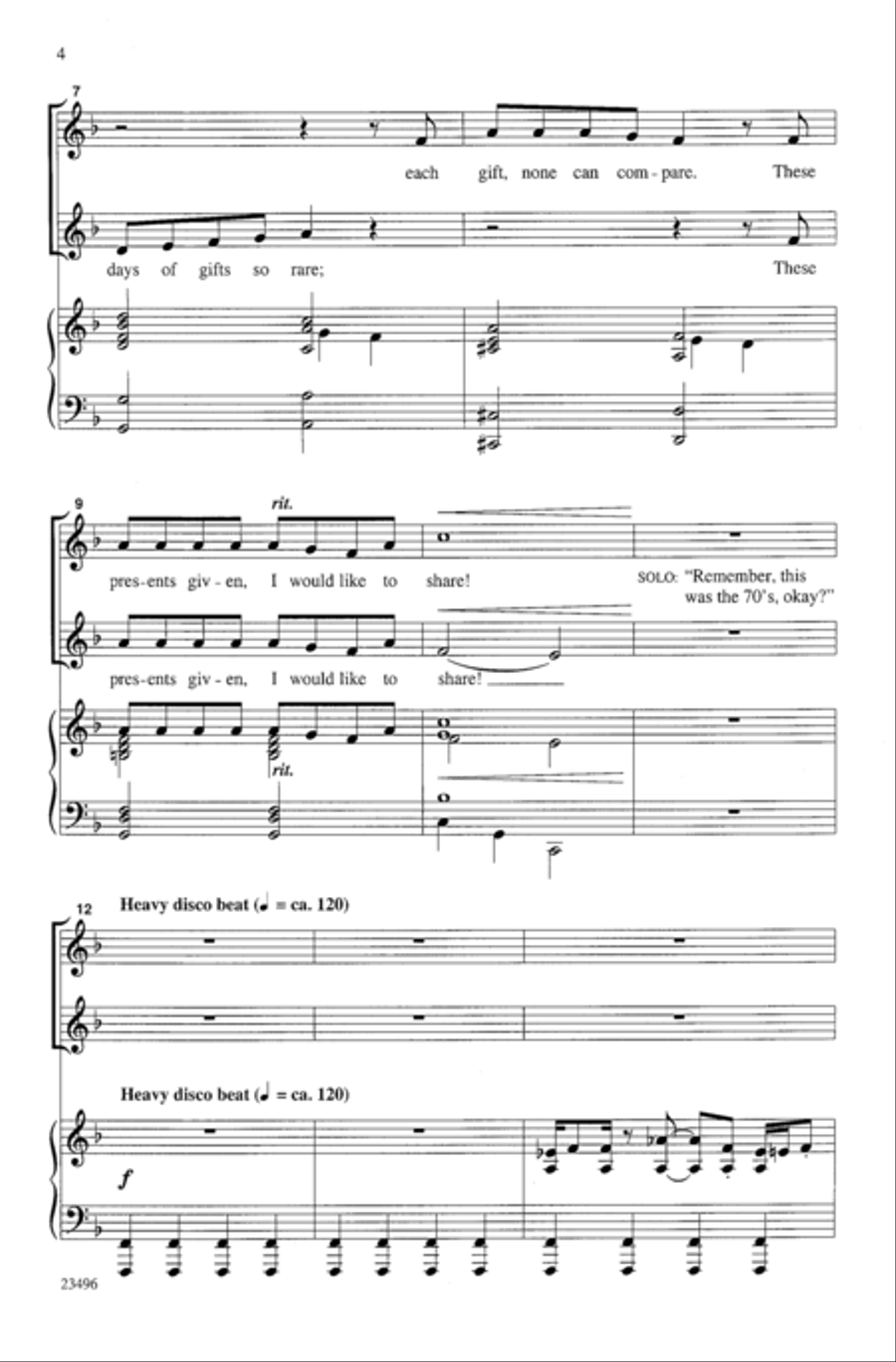 The Twelve Groovy Days of Christmas 2-Part scores gallery preview page 3