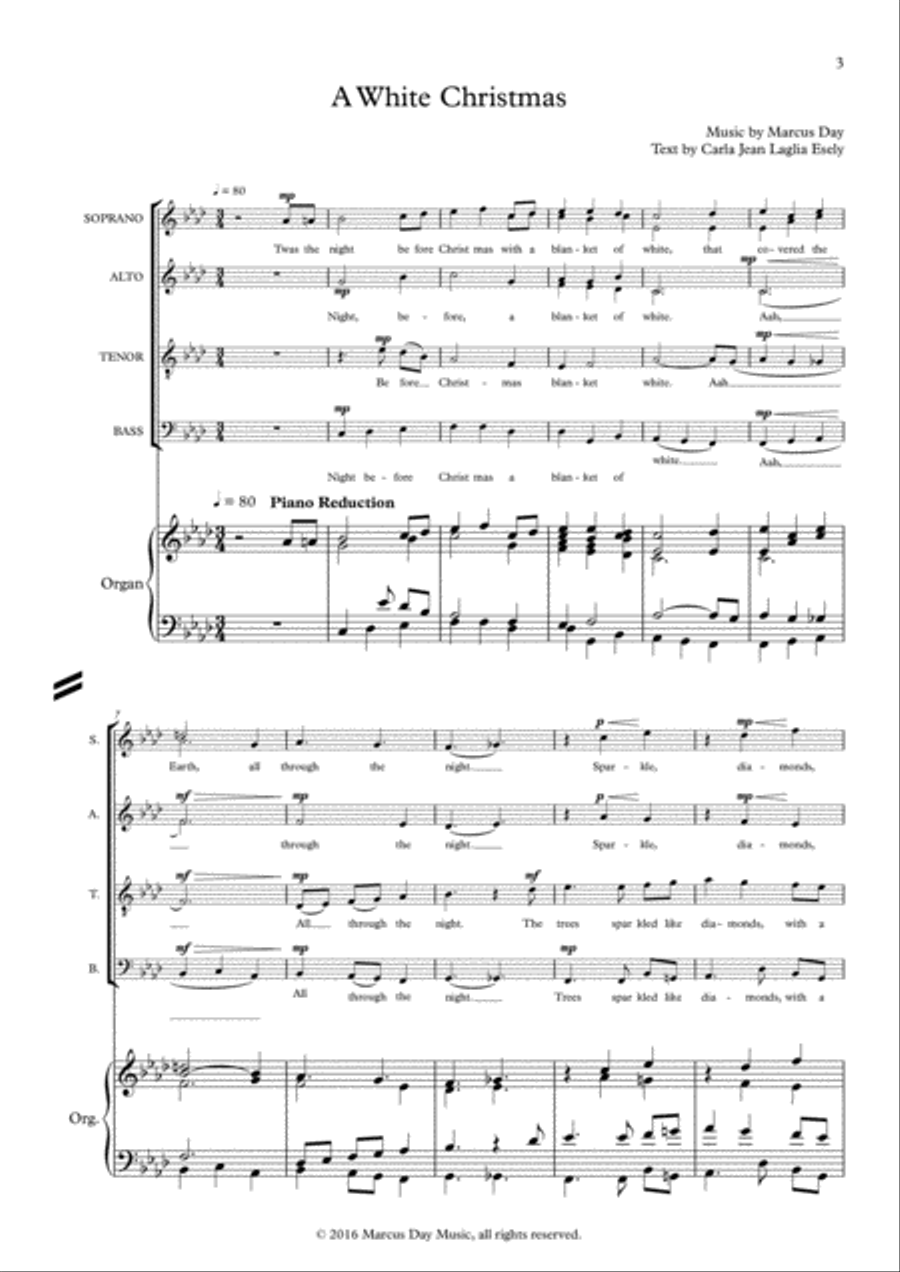 A White Christmas - Organ Score 4-Part scores gallery preview page 3