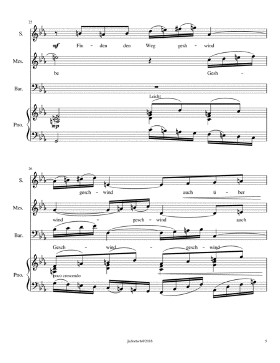 SIN WIR AUCH FERN VON DIR 3-Part scores gallery preview page 5