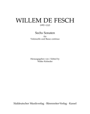 Sechs Sonaten fur Violoncello und Basso continuo, Op. 13