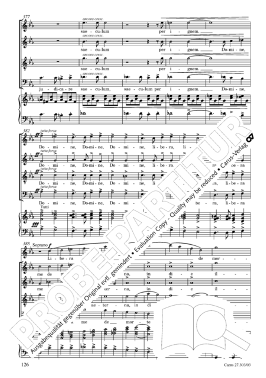 Messa da Requiem 4-Part scores gallery preview page 127