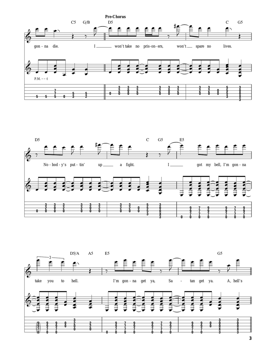 Hells Bells Hells Bells Acoustic Guitar scores gallery preview page 3