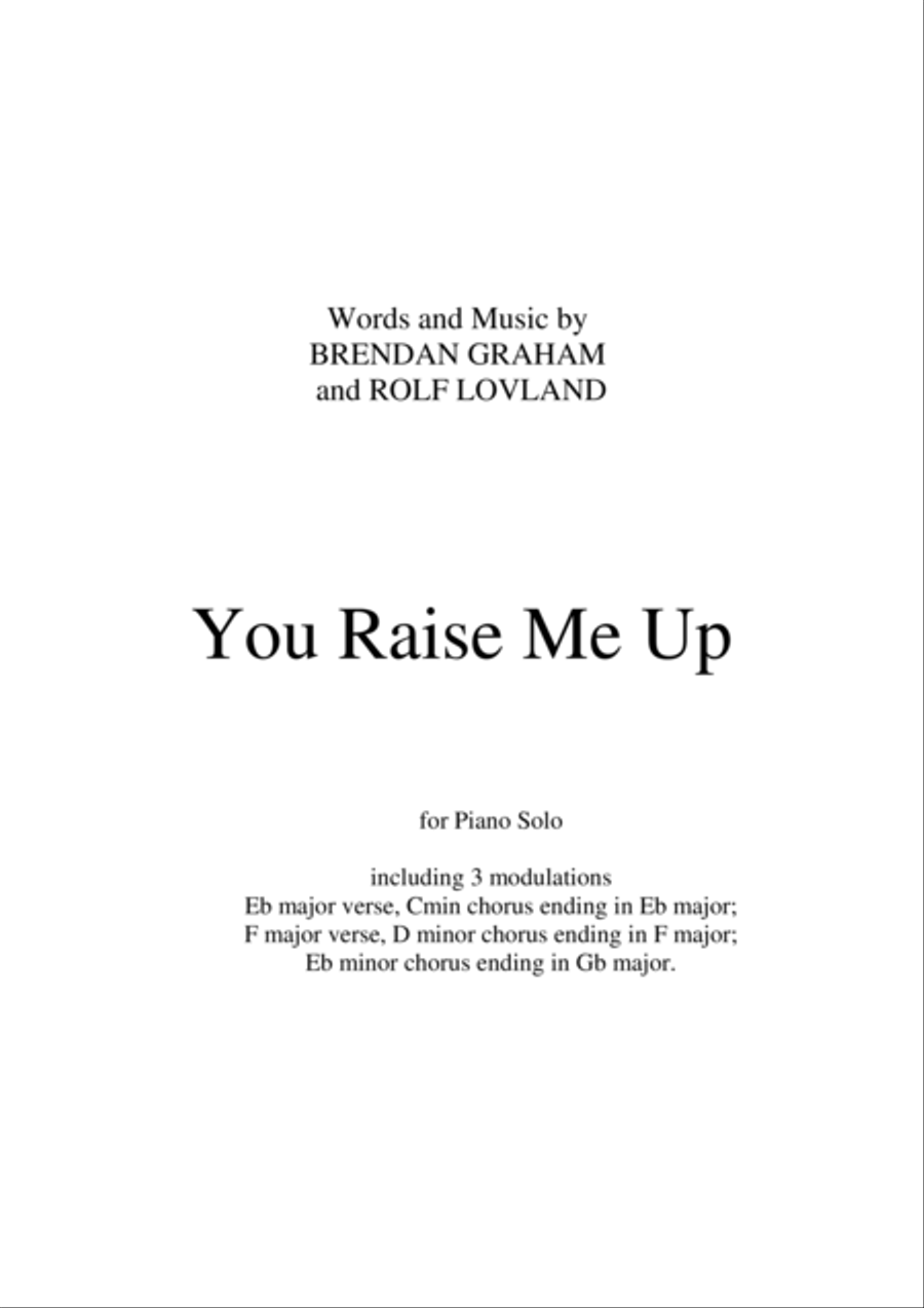 You Raise Me Up Piano Solo scores gallery preview page 2