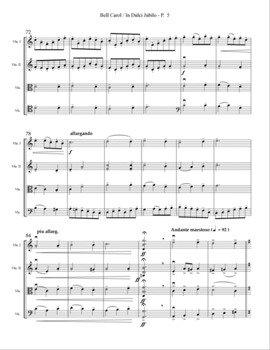 Christmas Album for String Quartet String Quartet scores gallery preview page 6