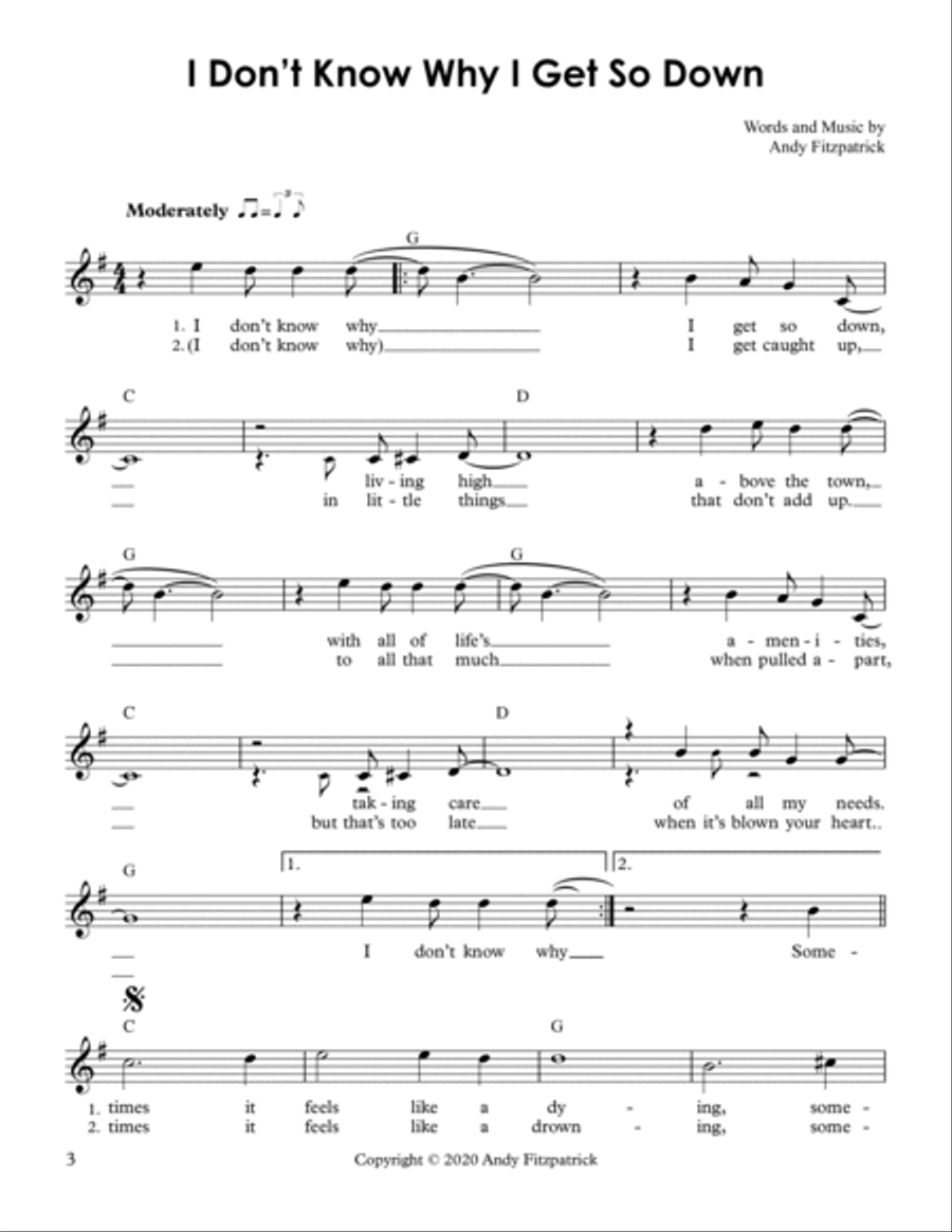 Andy Fitzpatrick - You Knew What I Was Looking For Before I Did - Songbook Piano, Vocal, Guitar scores gallery preview page 3