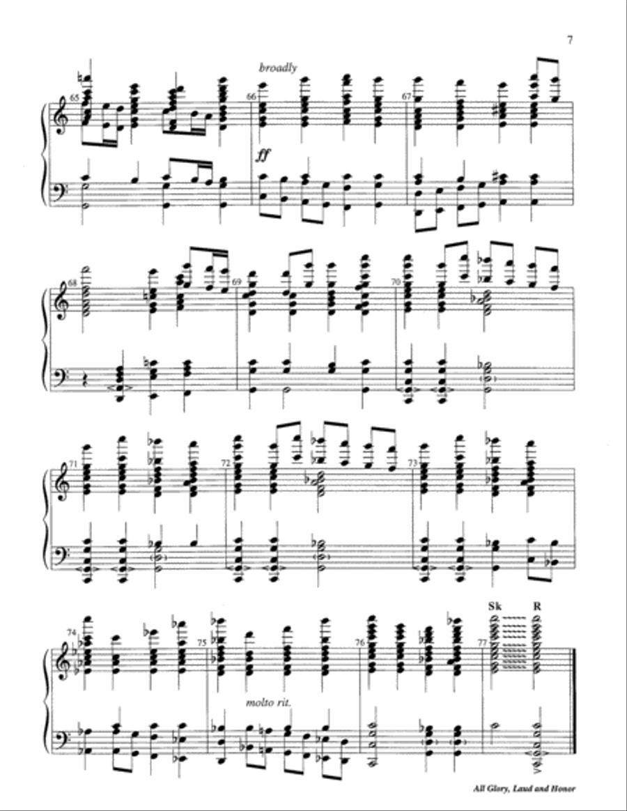 All Glory, Laud and Honor 5-Octaves scores gallery preview page 13