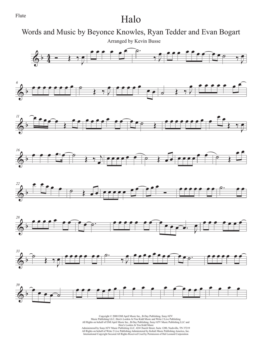 Halo Flute Solo scores gallery preview page 1