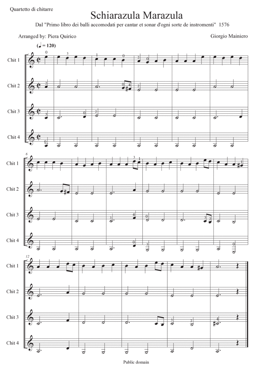 Schiarazula Marazula Acoustic Guitar scores gallery preview page 1