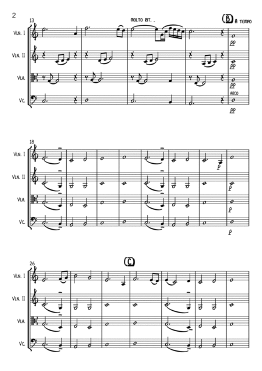 Balcony Scene String Quartet scores gallery preview page 2