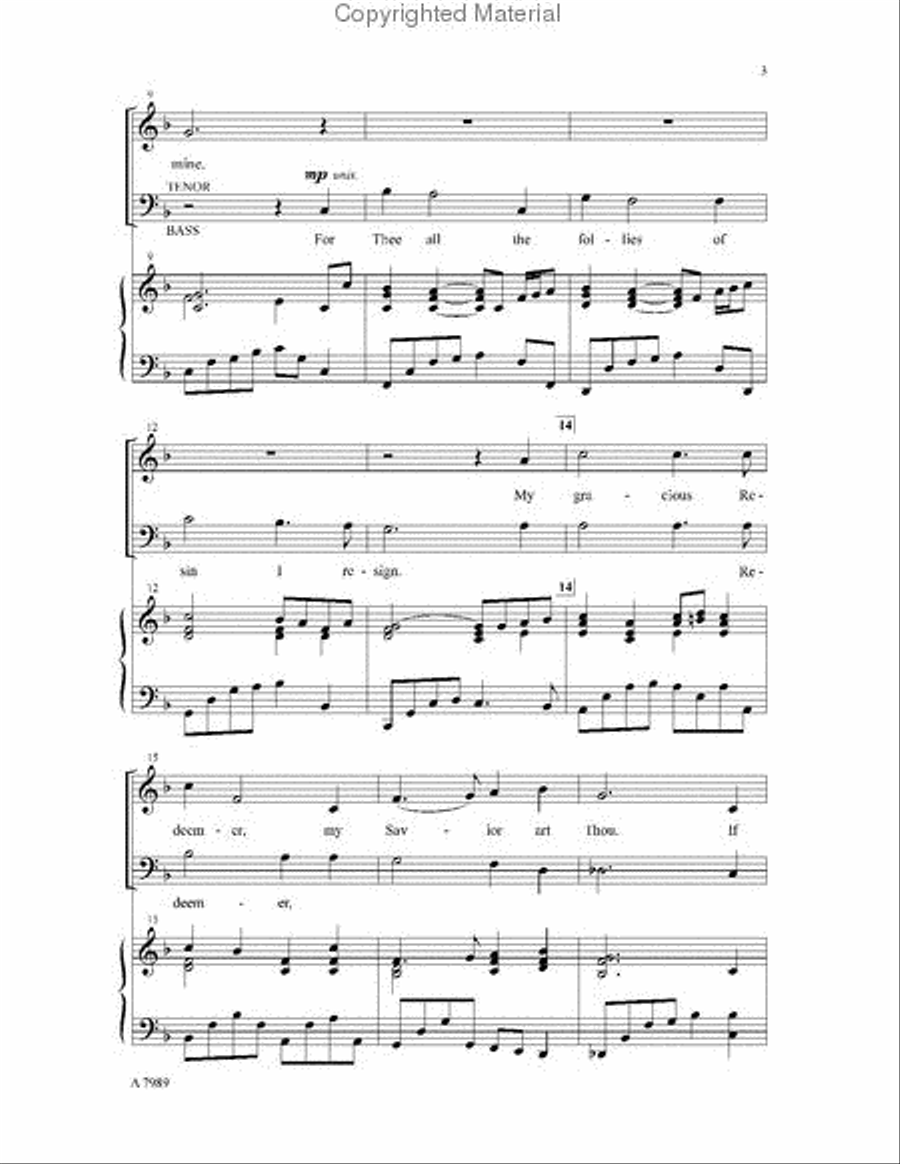 My Jesus, I Love Thee 4-Part scores gallery preview page 3