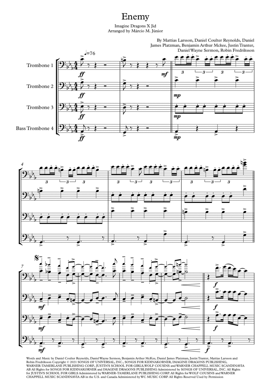 Enemy Brass Ensemble scores gallery preview page 1