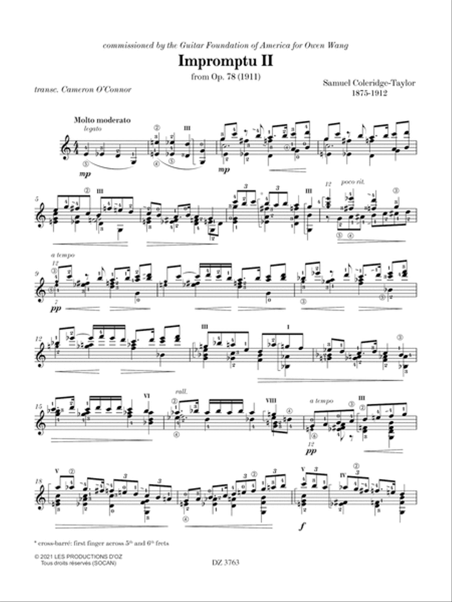 GFA Spotlight Series, Impromptu II Classical Guitar scores gallery preview page 4