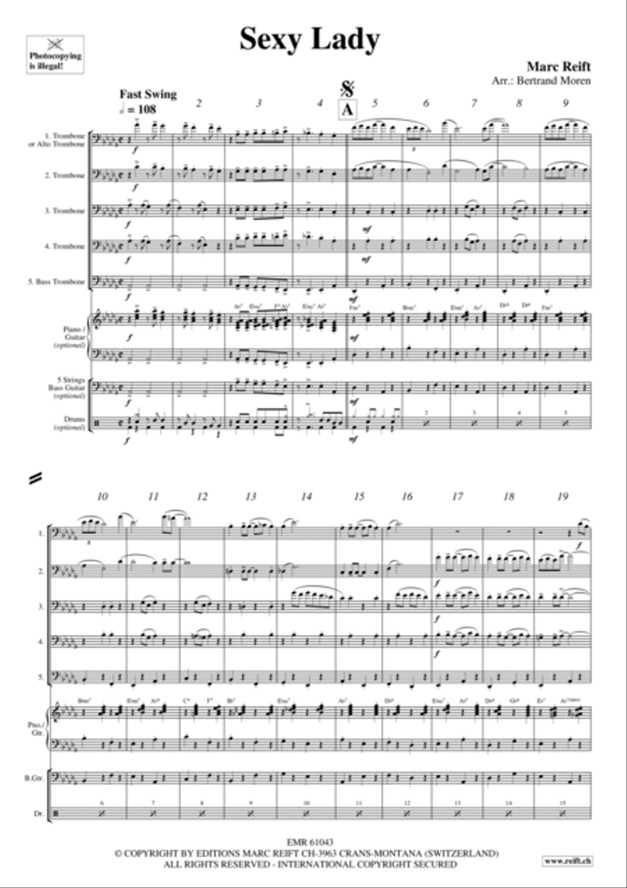 Sexy Lady Trombone scores gallery preview page 3