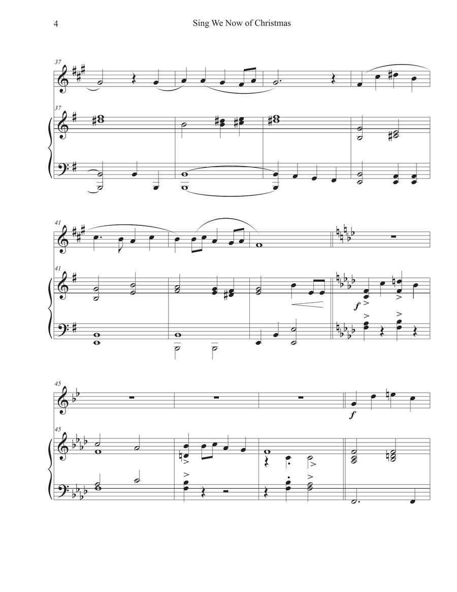 Sing We Now of Christmas (Clarinet-Piano) Clarinet Solo scores gallery preview page 4