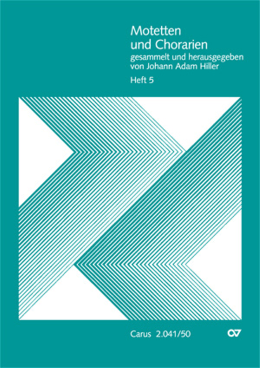 Motets and arias for choirs collected and edited by Johann Adam Hiller, vol. 5 Voice Solo scores gallery preview page 1