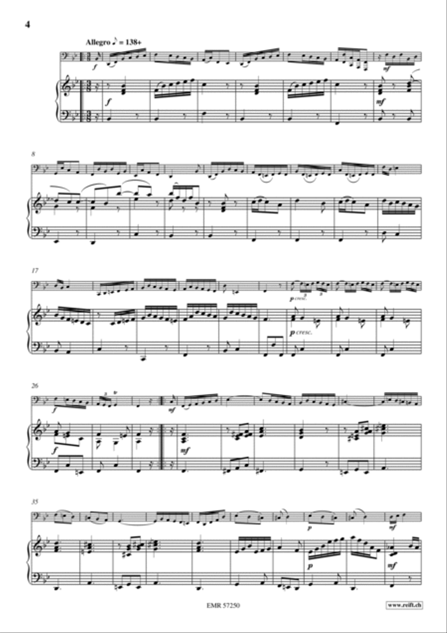 Sonata No. 1 Tuba scores gallery preview page 5