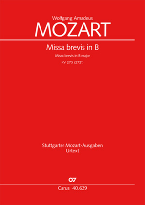 Book cover for Missa brevis in B flat major