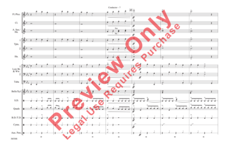 The Lazy Song Marching Band scores gallery preview page 8