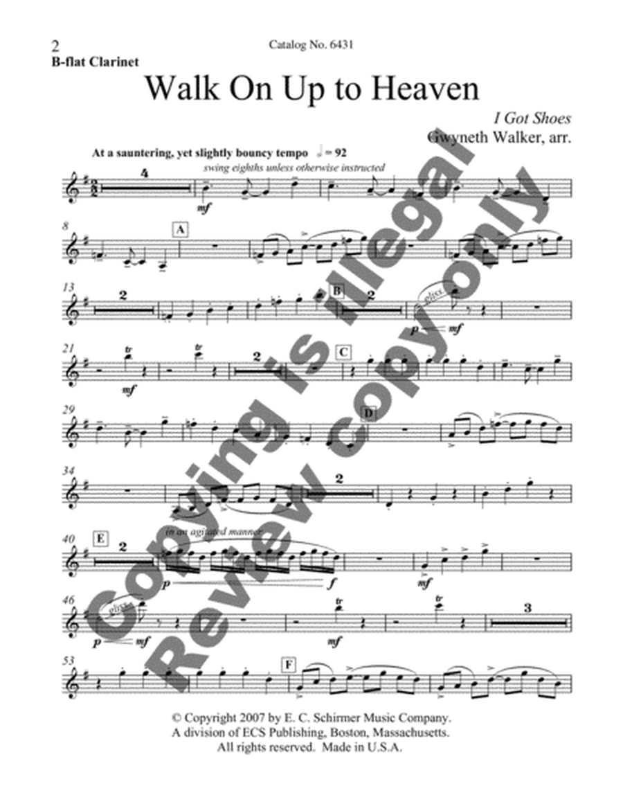 Walk On up to Heaven (B-Flat Clarinet Part)