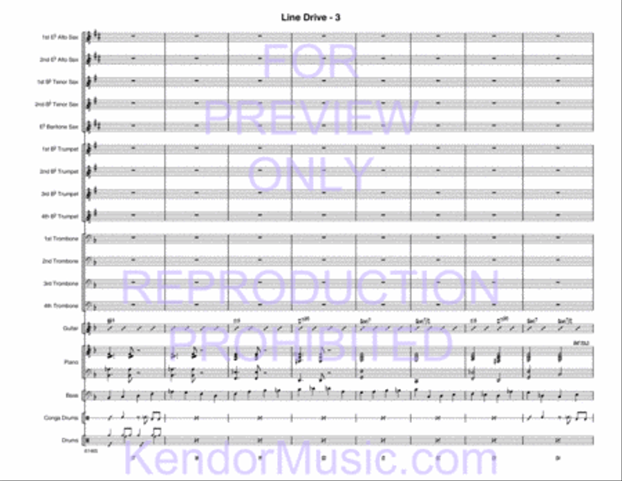 Line Drive Line Drive Jazz Ensemble scores gallery preview page 20