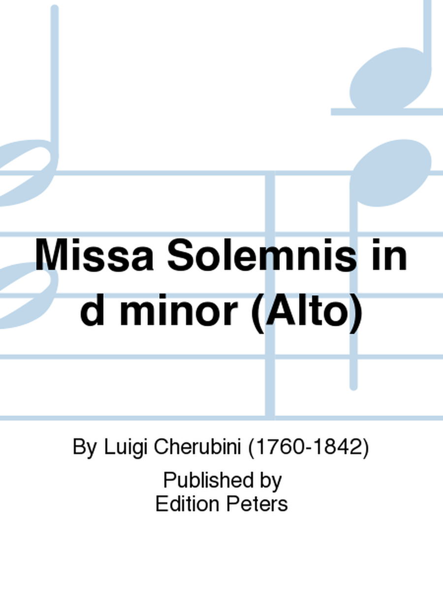 Missa Solemnis in d minor (Alto)
