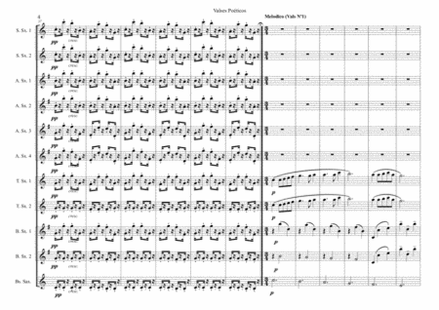 Valses Poéticos for Saxophone Orchestra - Enrique Granados Arr. Iván Sánchez Iglesias image number null