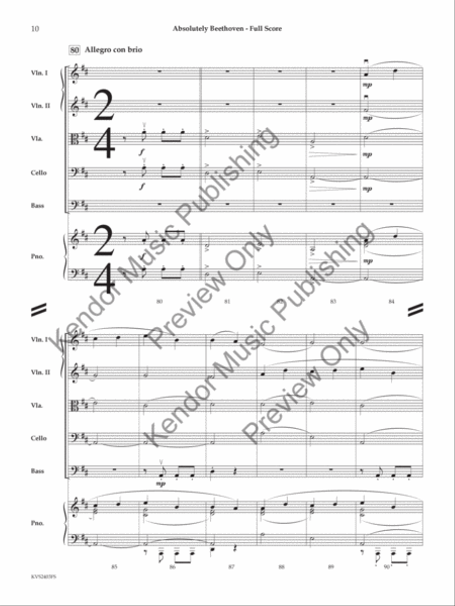 Absolutely Beethoven (Score) String Orchestra scores gallery preview page 11