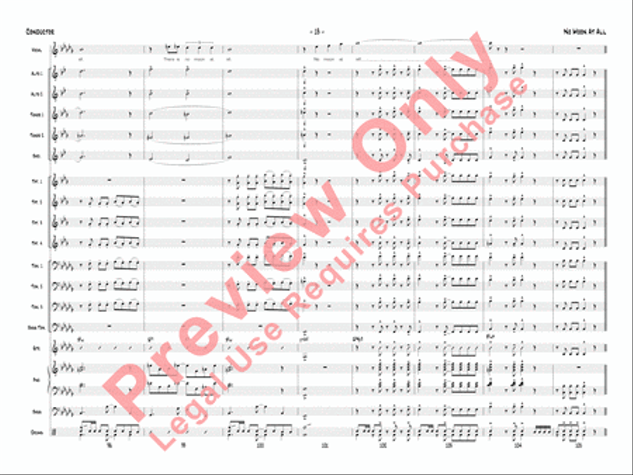 No Moon at All Jazz Ensemble scores gallery preview page 16