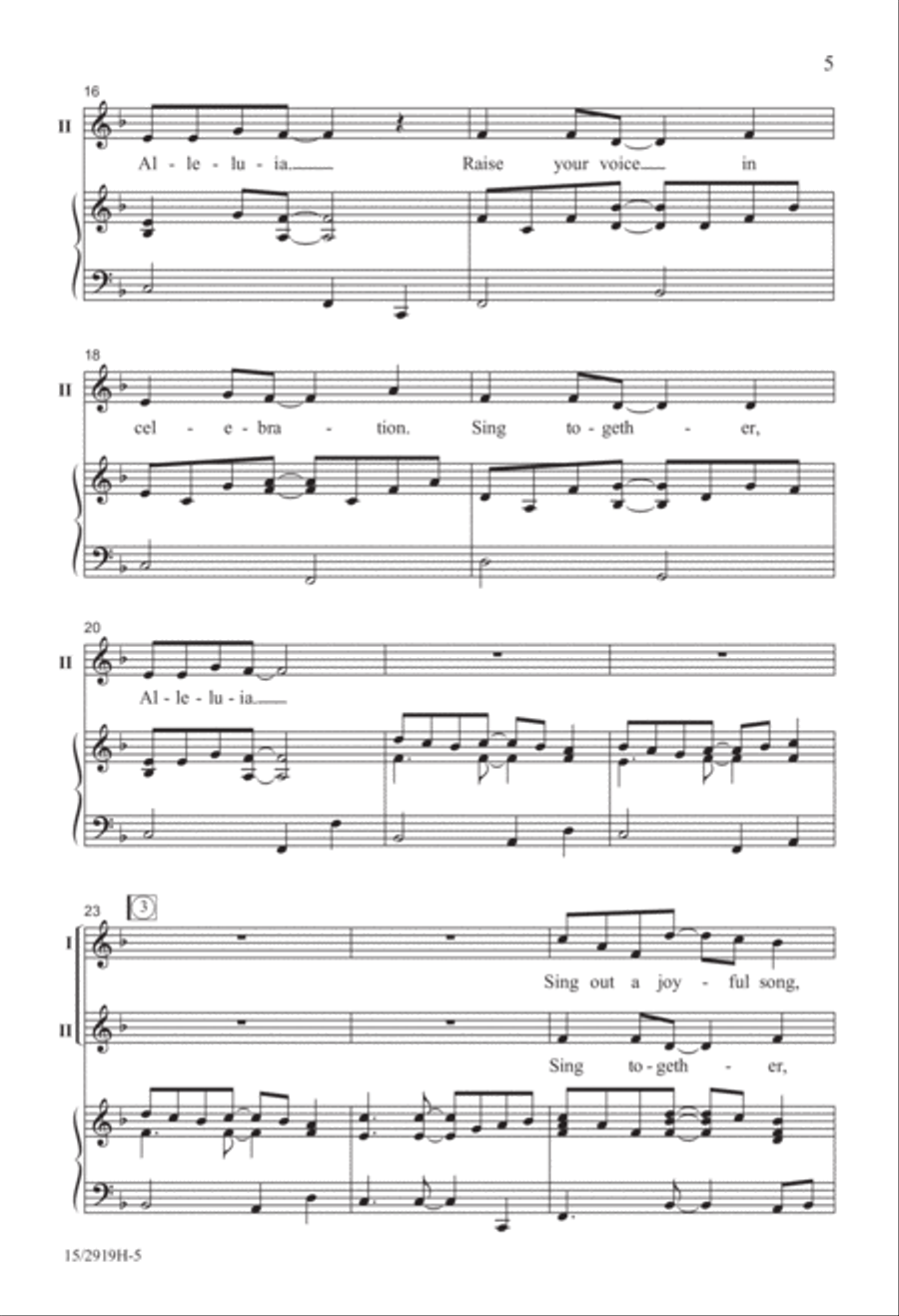 Sing Out a Joyful Song! 2-Part scores gallery preview page 6