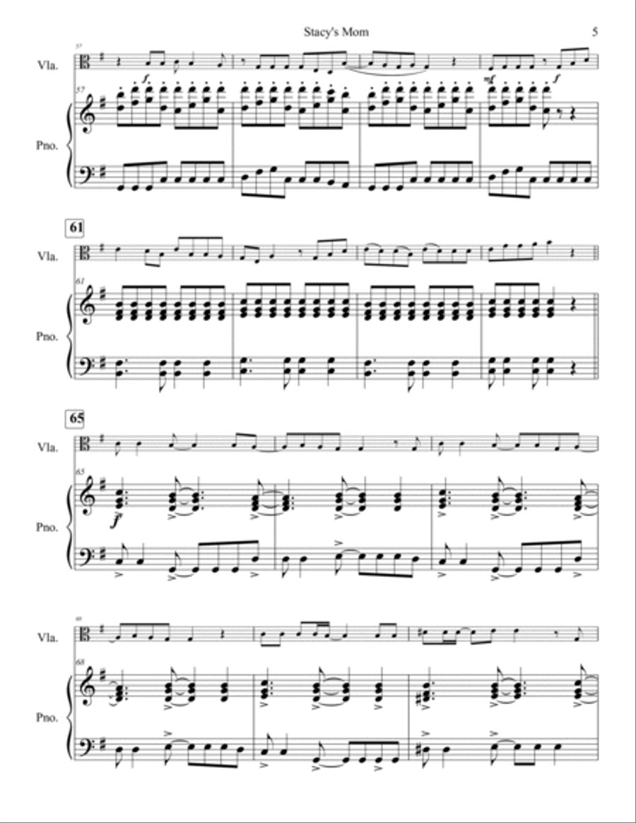 Stacy's Mom Viola scores gallery preview page 6