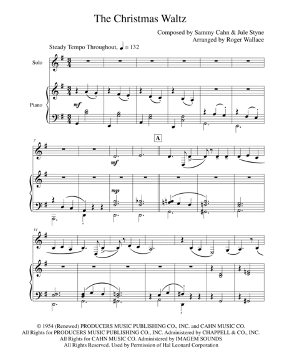 The Christmas Waltz The Christmas Waltz Piano scores gallery preview page 3
