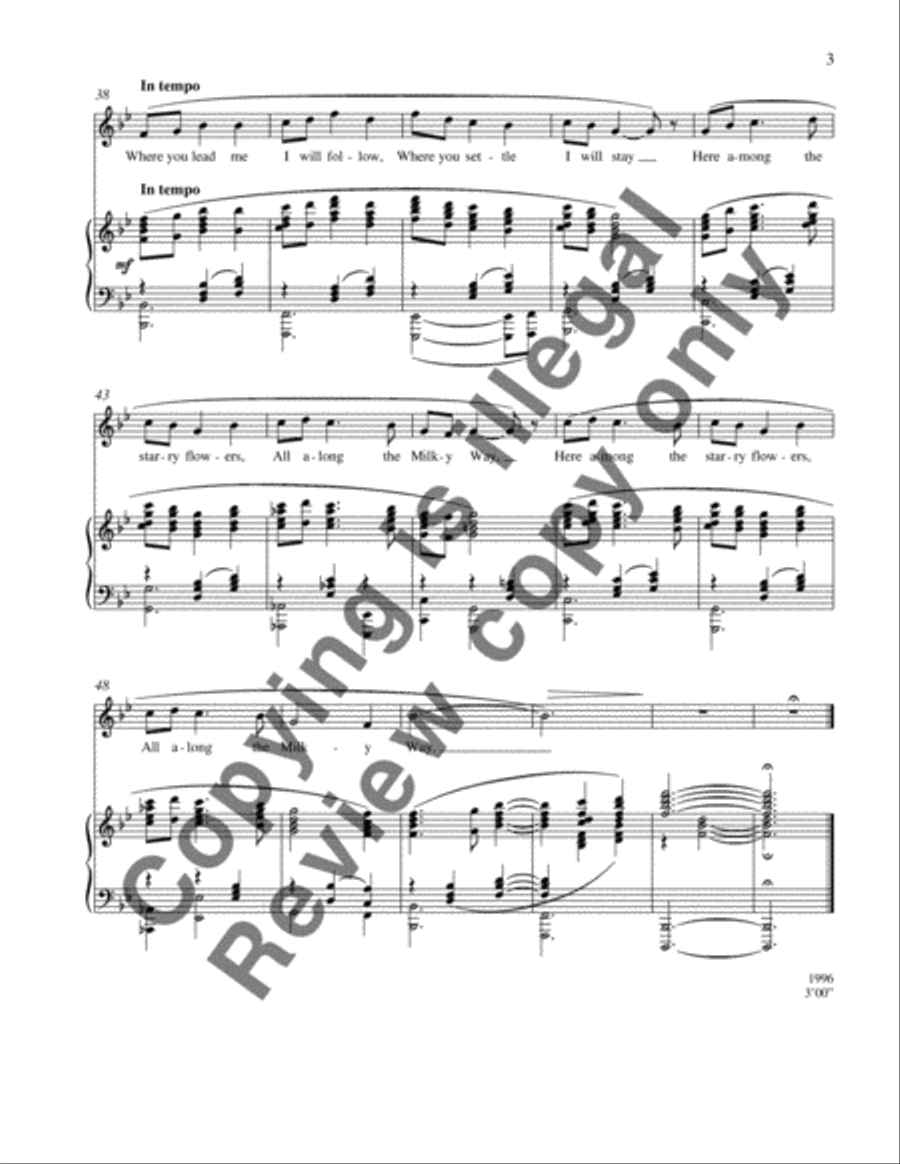 The Milky Way from The Dreamers High Voice scores gallery preview page 4