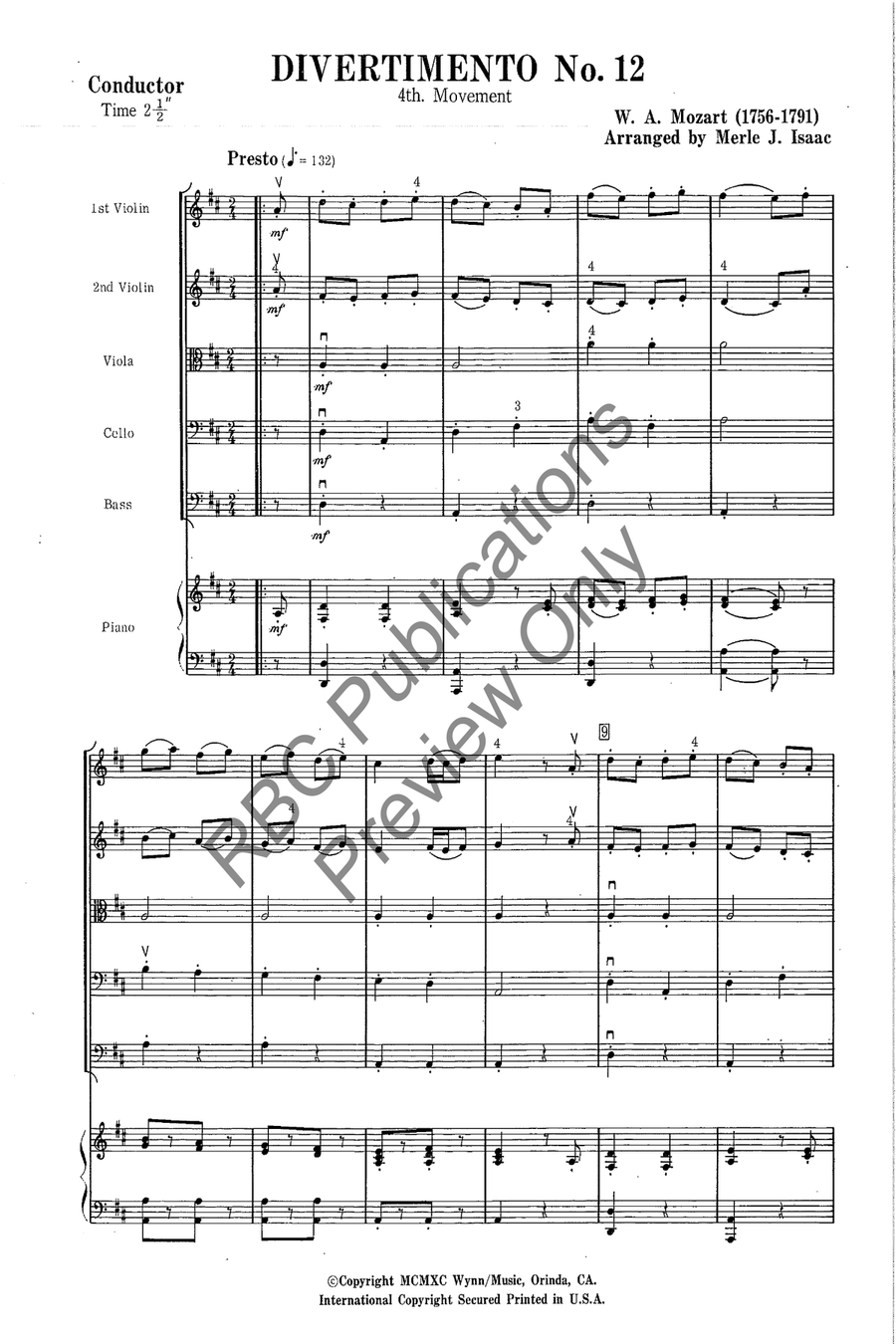 Divertimento #12 String Orchestra scores gallery preview page 3