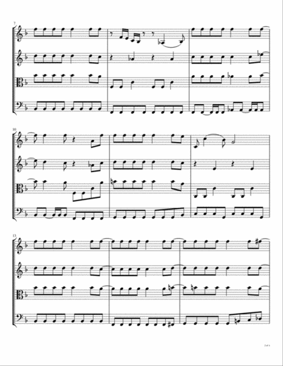 Sgt. Pepper's Lonely Hearts Club Band (reprise) String Quartet scores gallery preview page 3