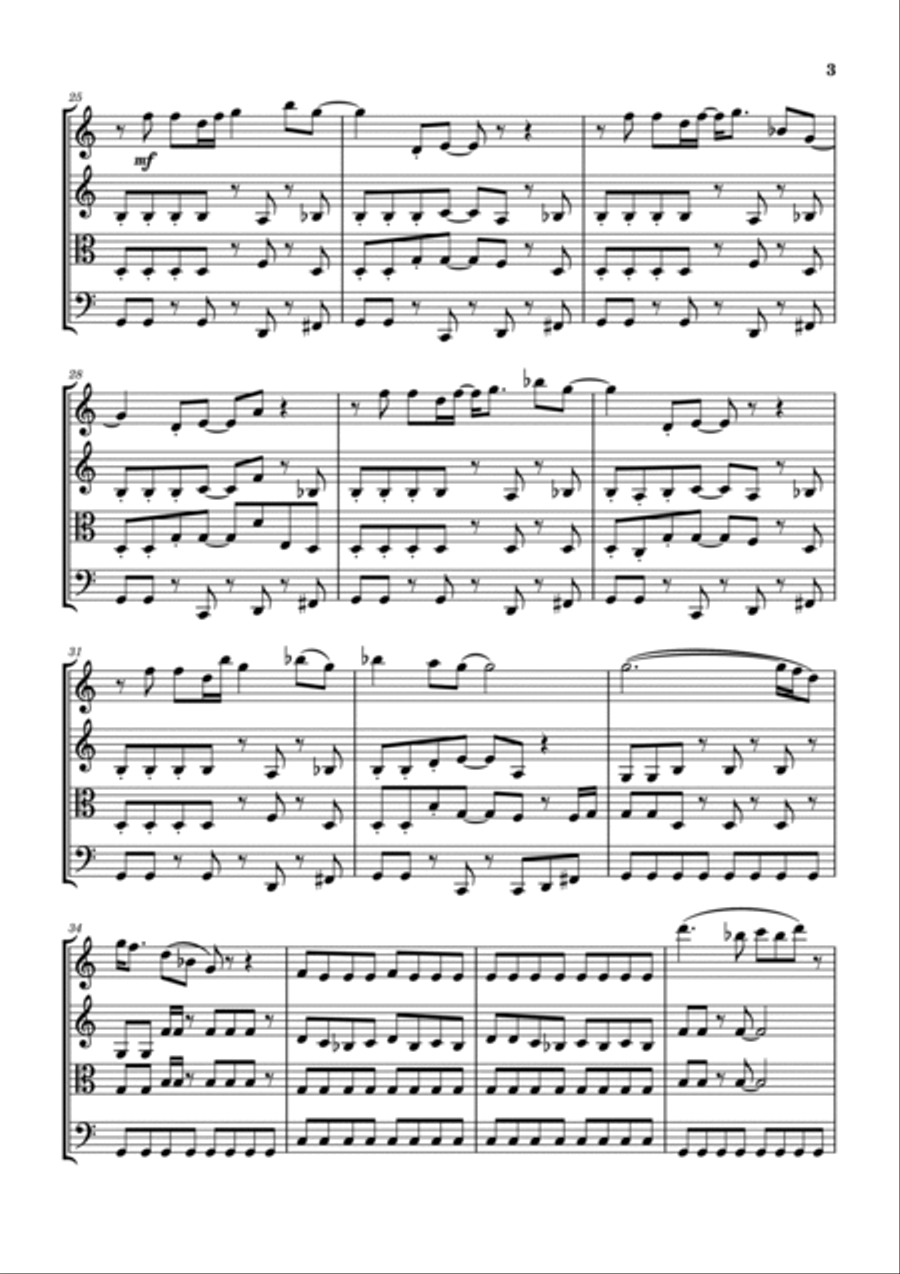 Oo You Oo You String Quartet scores gallery preview page 4