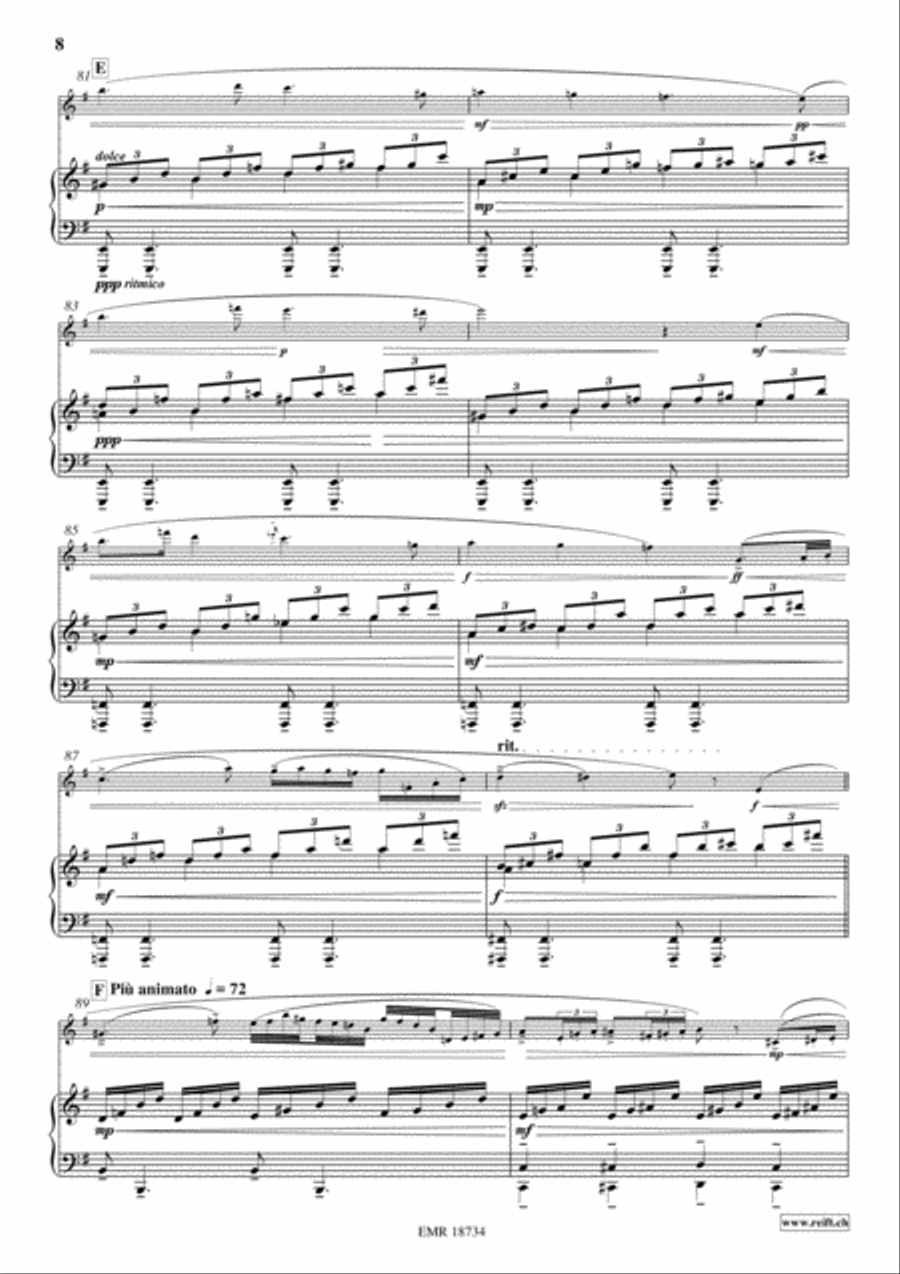 Elegy Flute Solo scores gallery preview page 8