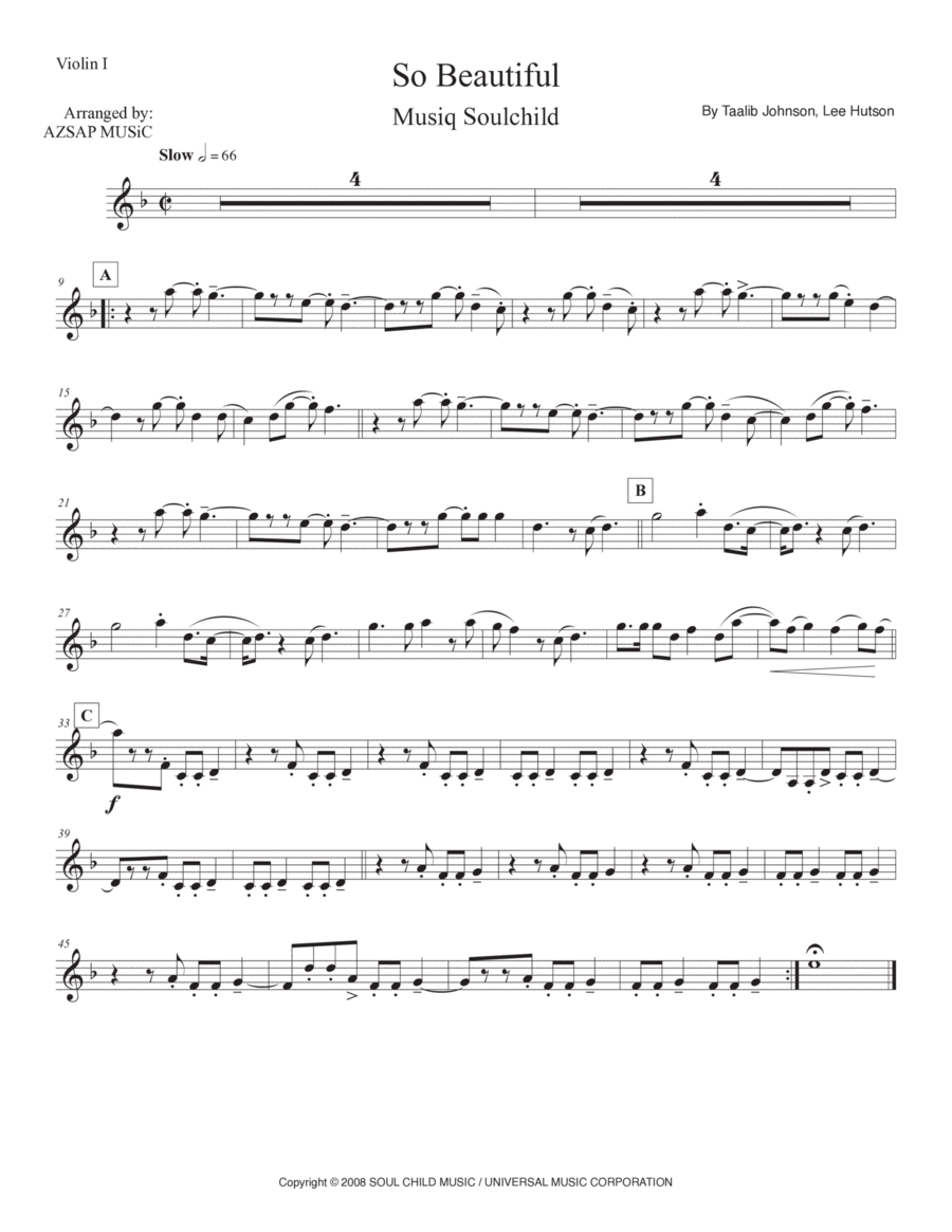 Sobeautiful String Quartet scores gallery preview page 1