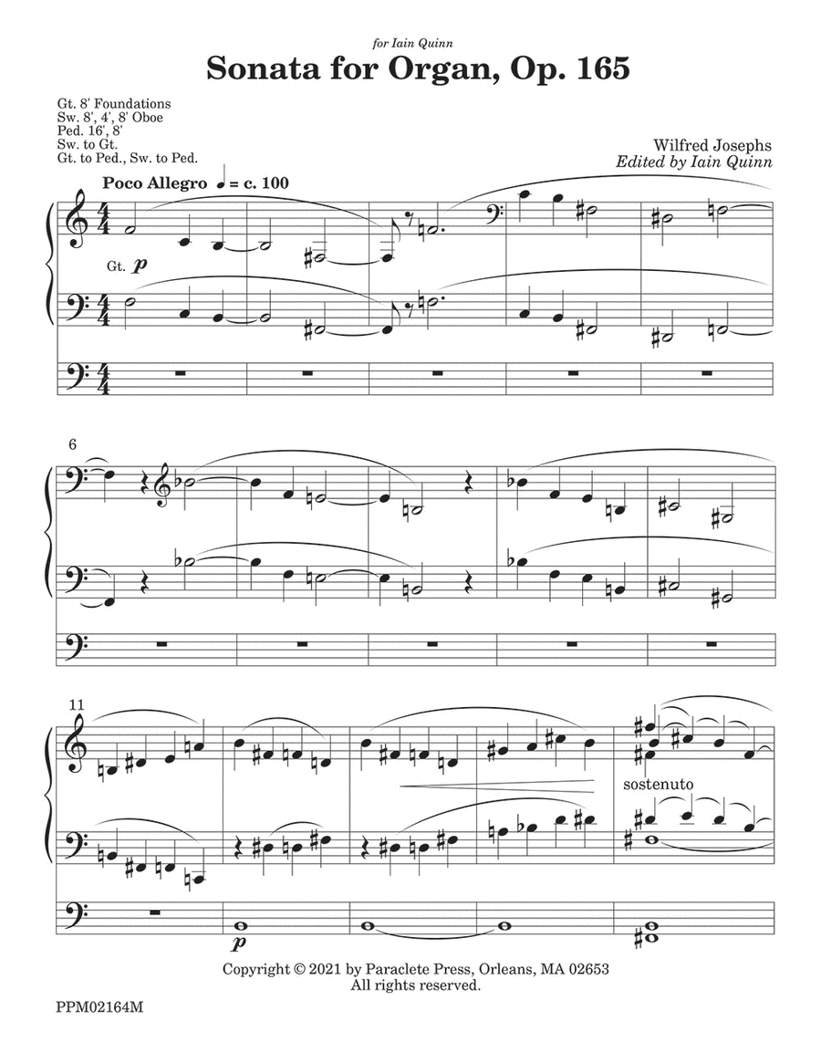 Sonata for Organ, Op. 165