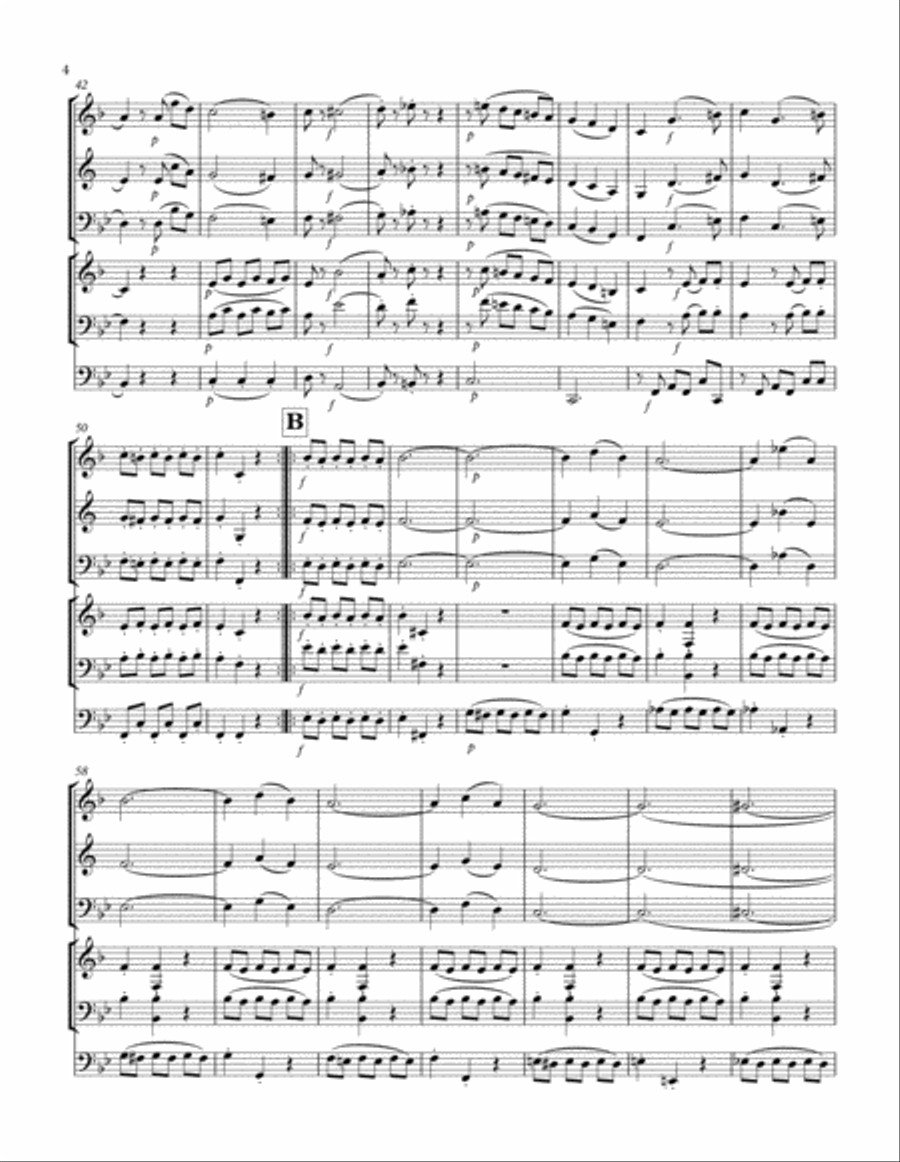 Mozart Divertimento Nr. 1 (K. 439a) Flexible Brass Tro Brass Ensemble scores gallery preview page 5