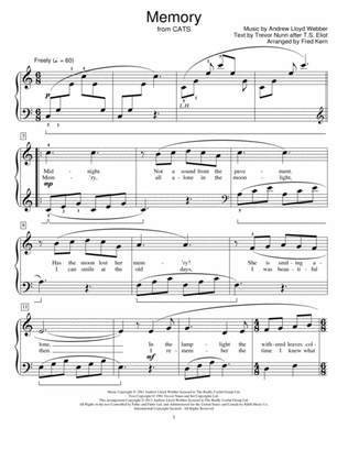 Memory (from Cats) (arr. Fred Kern)